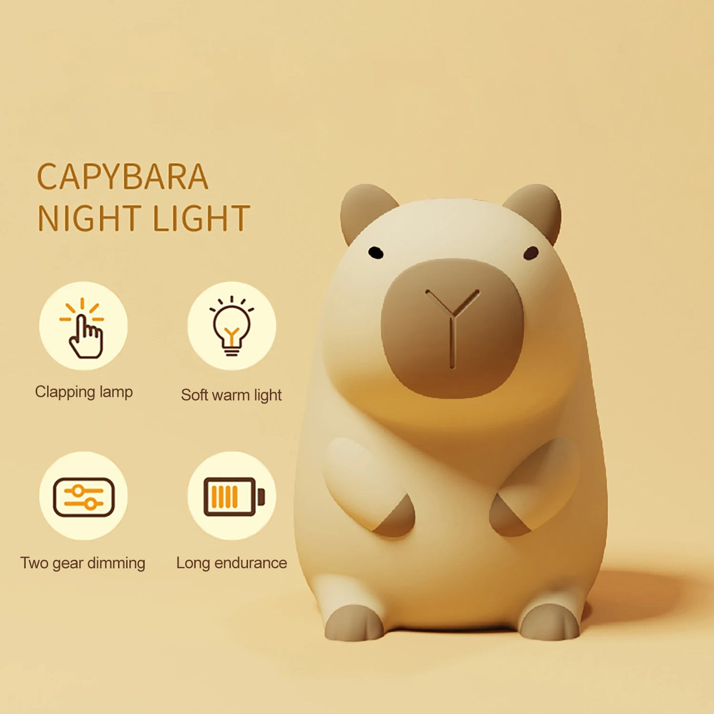 FuzzleJoys™Capybara NightLight Led